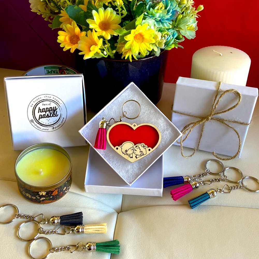 Personalized Wooden 3D Keychain with Tassel  / Fridge Magnet